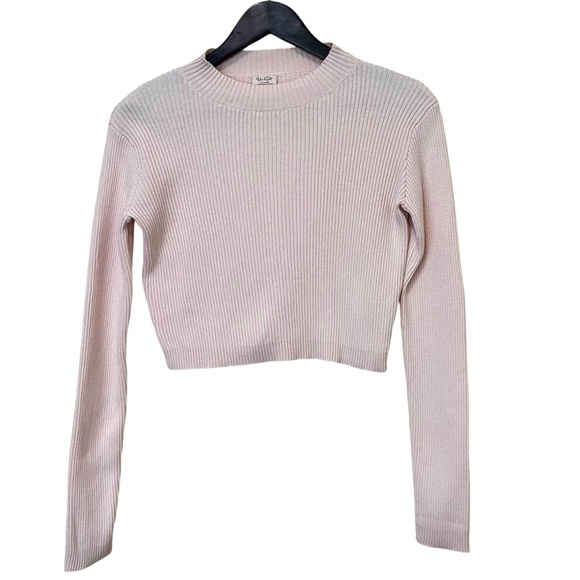 John Galt - Brandy Melville Ribbed Cropped Mock Neck Sweater - Picture 2 of 12